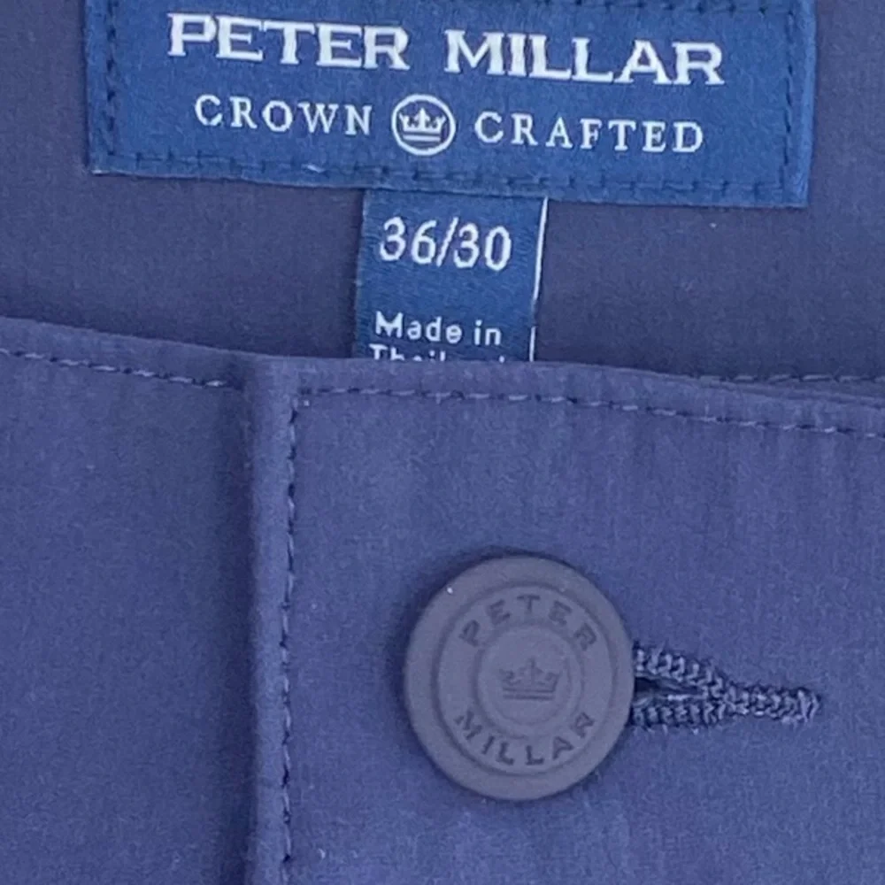 Peter Millar Crown Performance 5 Pocket Dress Casual Golf Pants Navy Blue